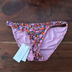 L*Space Camacho Bikini Bottom Swim Floral Pink Positively Poppies NWT Size XS